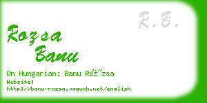 rozsa banu business card